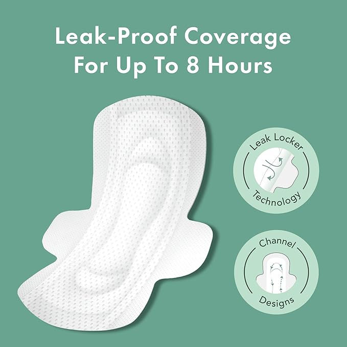 Amazon.com: Rael Pads For Women, Organic Cotton Cover Pads - Regular Absorbency, Unscented, Ultra Thin Pads with Wings for Women (Regular, 56 Total) : Health & Household