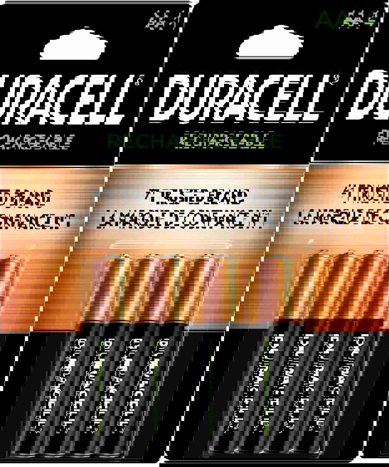 Duracell Rechargeable AA Batteries, 4 Count Pack, Double A Battery for Long-lasting Power, All-Purpose Pre-Charged Battery for Household and Business Devices