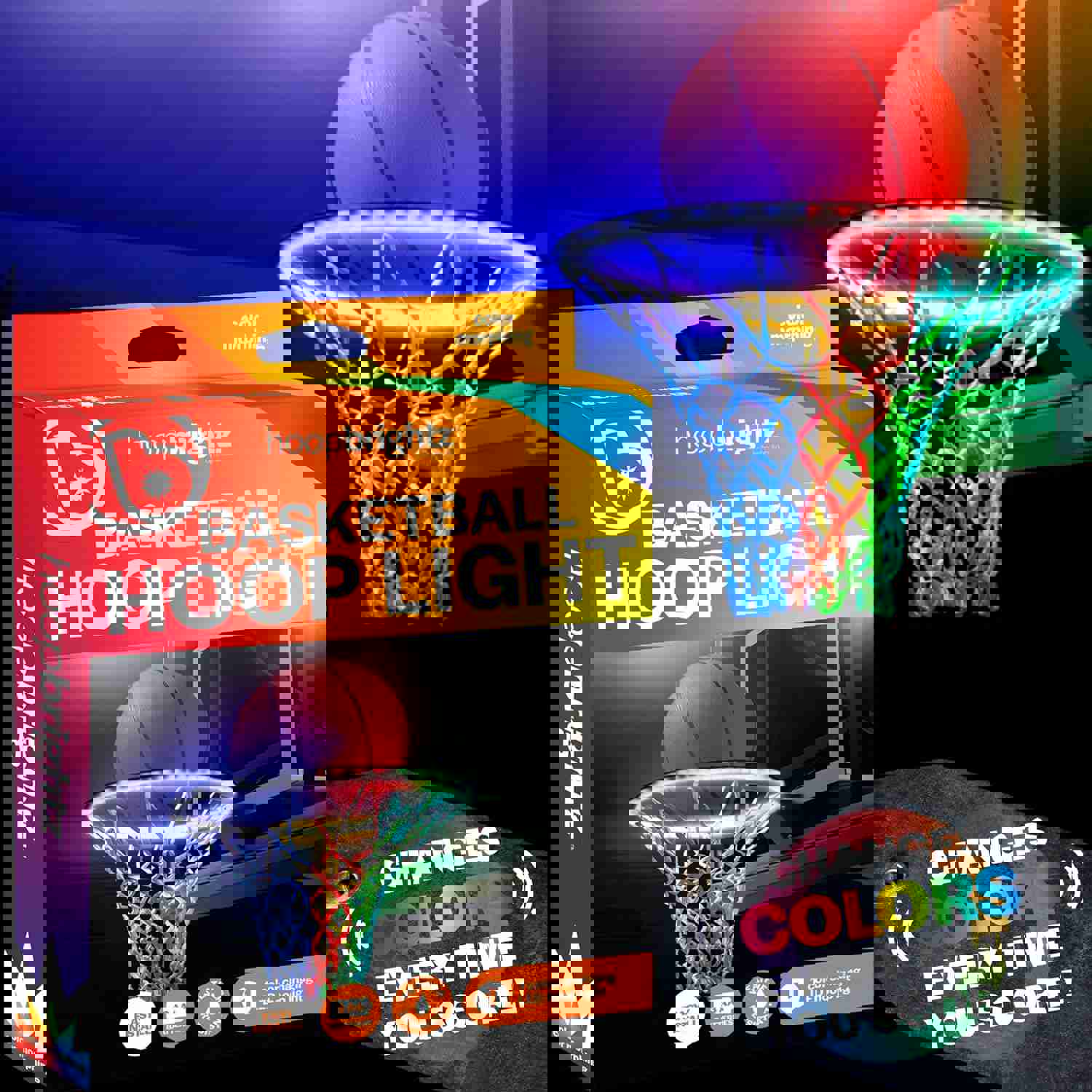 Brightz HoopBrightz LED Basketball Hoop Light - 2025&amp;#39;s Must-Have for Basketball Lovers - Score and Celebrate with Motion Magic - Color Changing Fun Every Time You Score! - Fun Gift for Boys &amp;amp; Girls