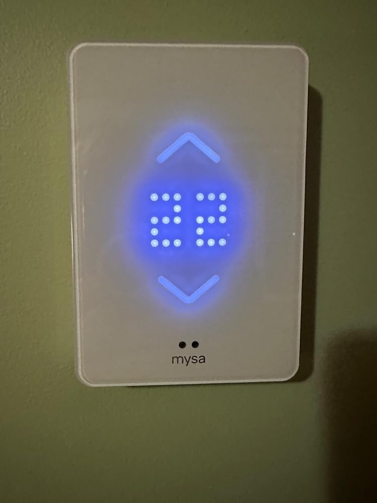 Mysa Smart Thermostat for Electric Baseboard Heaters 240V | Remote Control with 100% Free APP | Easy Install | HomeKit, Alexa, Google Home | Wi-Fi Programmable | Temp. & Humidity Alerts