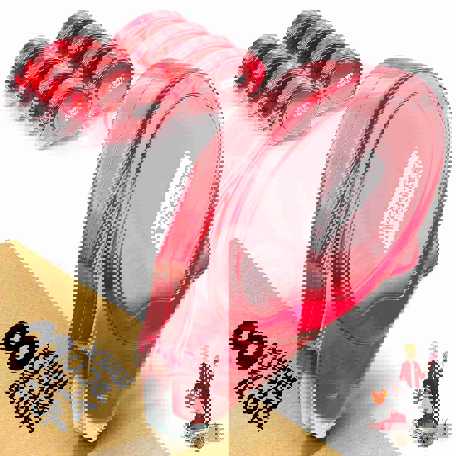 XFasten Adhesive Roller for Scrapbooking, 8mm x 30ft 8-Pack Double Sided Glue Tape Roller, Scrapbook Supplies for Adults, Photo Tape for Scrapbooking