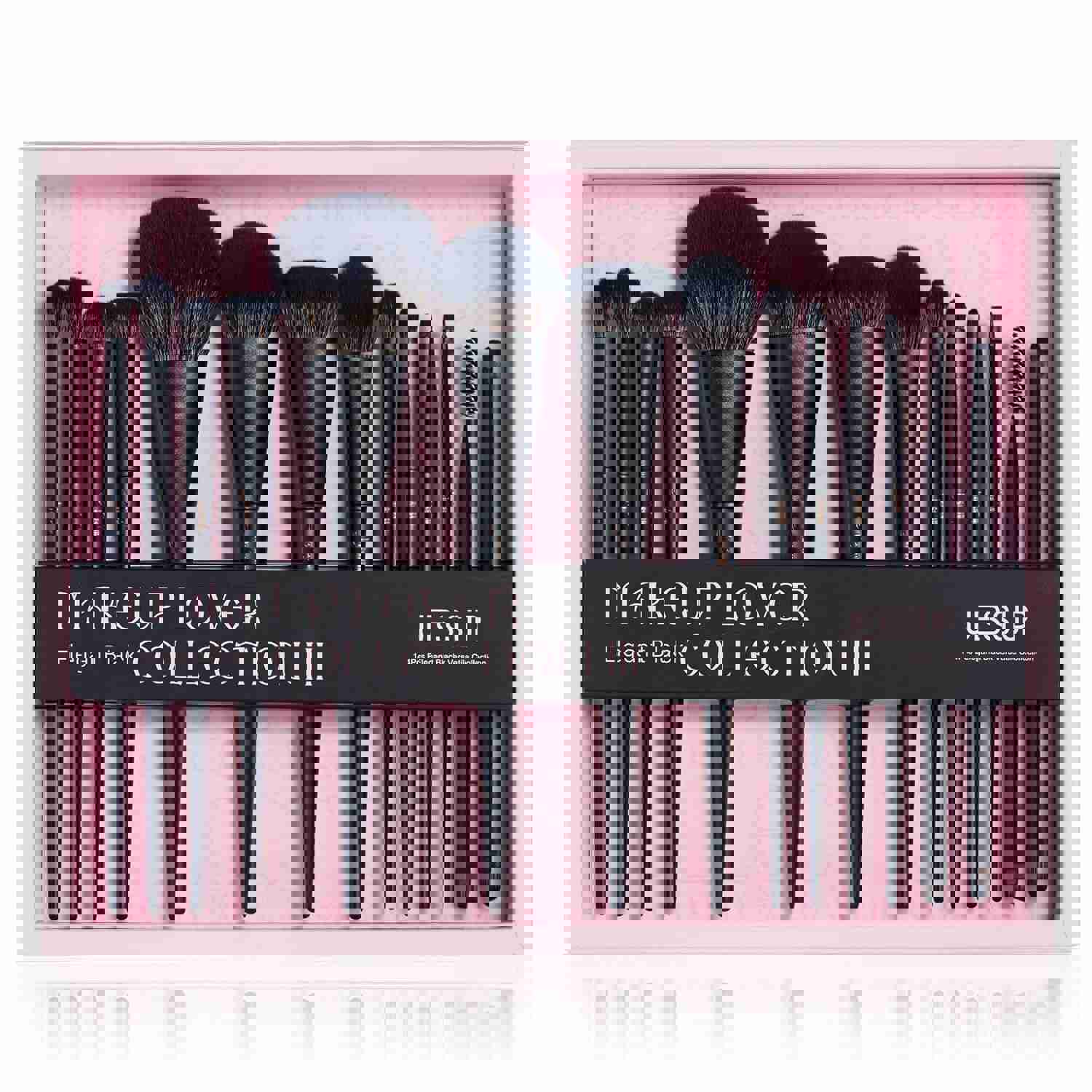 Jessup Makeup Brushes Set Jessup Make up Brushes 14Pcs Black Kabuki Foundation Eyeshadow Contour Concealer Powder Eyeliner Crease Eyebrow Blending Brush with Gift Box, T336-G