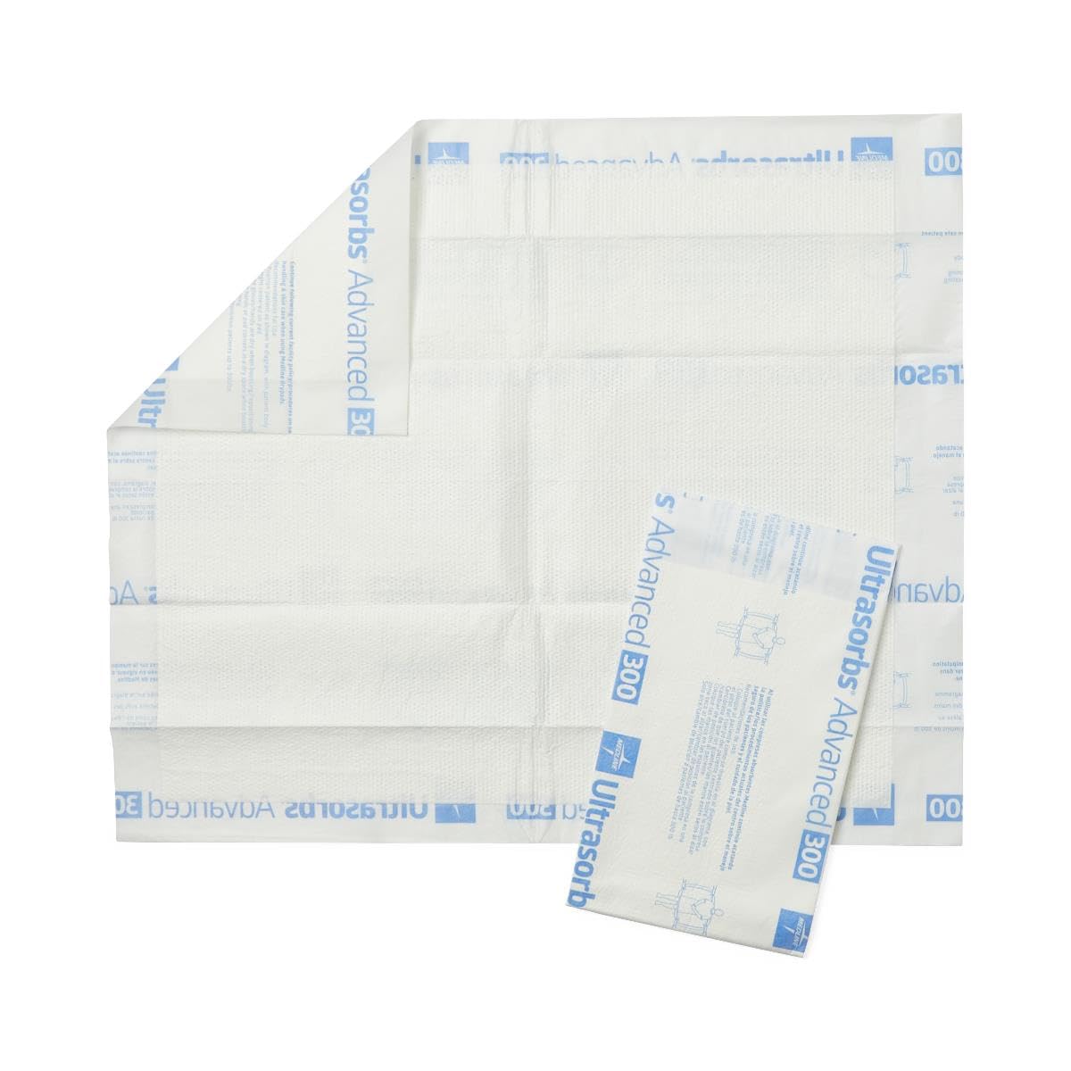 Medline Advanced Ultrasorbs Drypads, 30&#34; x 36&#34;, 70 Count, Large Disposable Bed Pads, Incontinence Bed Pads, Super Absorbent Chucks For Adults, Elderly, 300 lb Weight Capacity