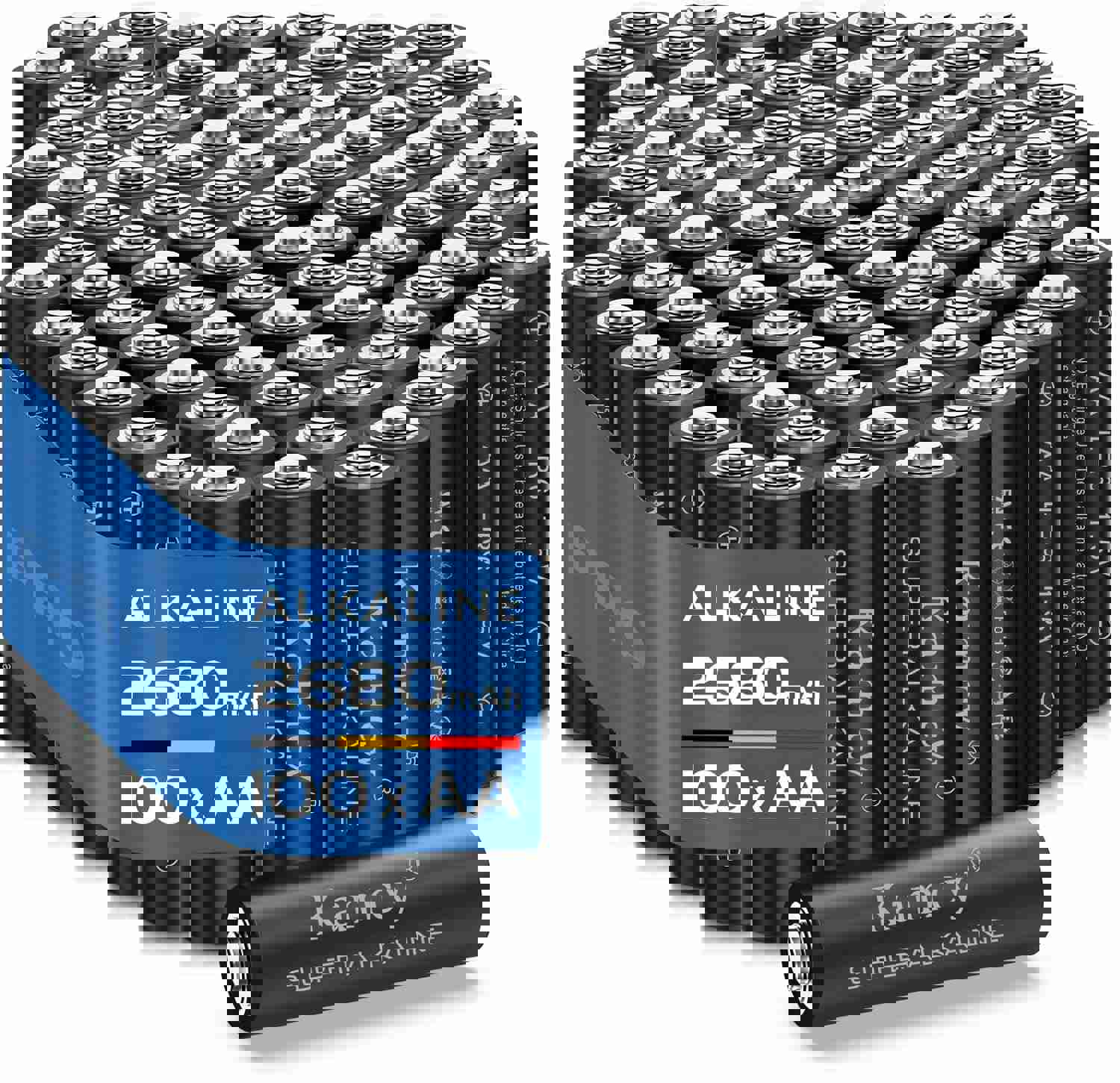 KAMCY AA Batteries 100 Pack - Alkaline Double A Batteries - Ultra Long-Lasting, Leakproof 1.5v Batteries AA Size LR06 - Double AA Battery for Household and Office Devices
