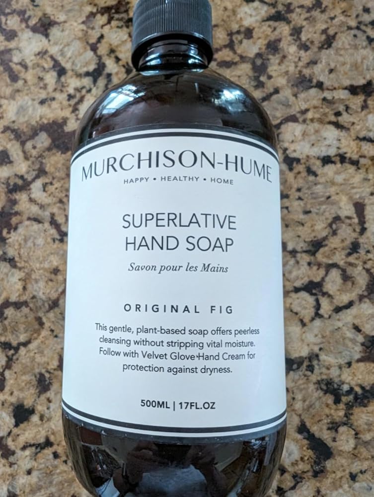 Murchison-Hume Luxury Vegan Hand Soap with Pump Dispenser, Moisturizing Hand Wash, SLS, Paraben &amp; Cruelty-Free, 17oz (Original Fig)