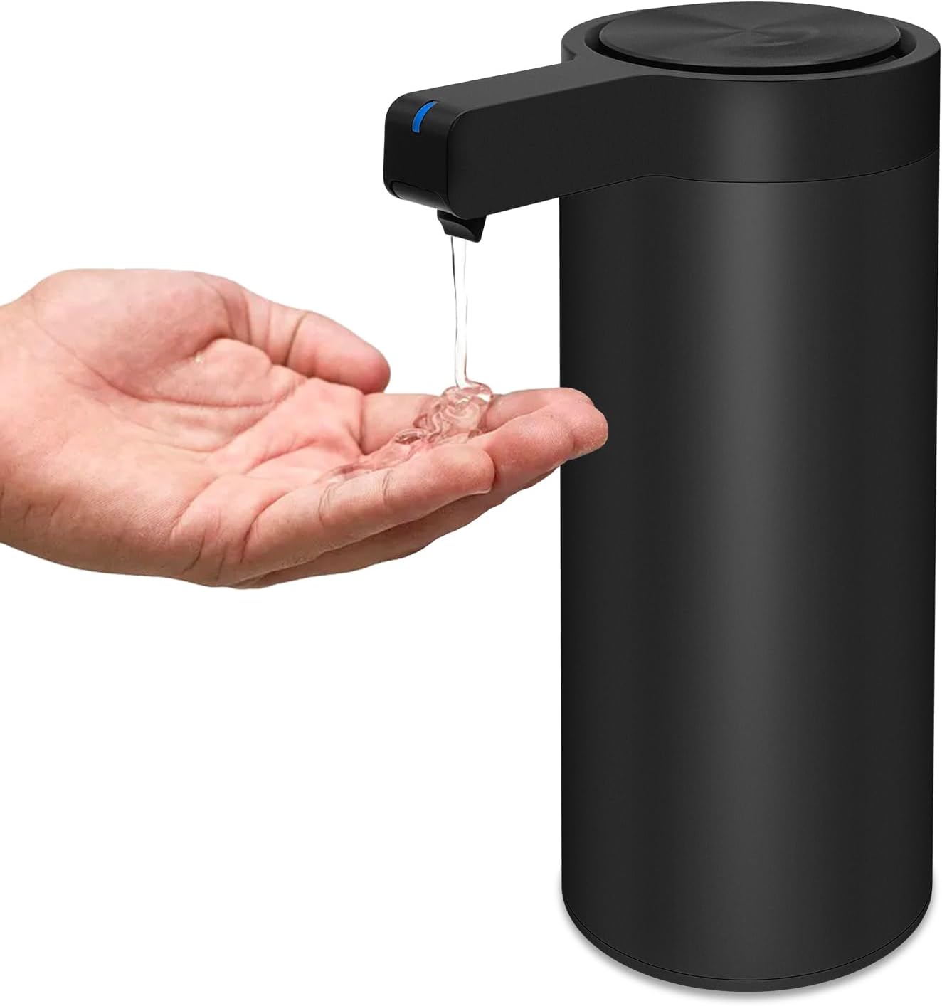 Mamiddle Automatic Soap Dispenser Stainless Steel with Sensor Infrared Soap Dispenser Electric IPX5 Waterproof USB-C Charging Motion Sensor for Kitchen &amp;amp; Bathroom (Black)