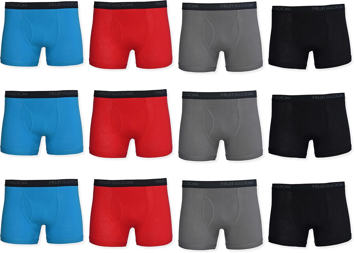 Fruit of the Loom Men&#39;s Cotton Performance Boxer Briefs (12 Pack)
