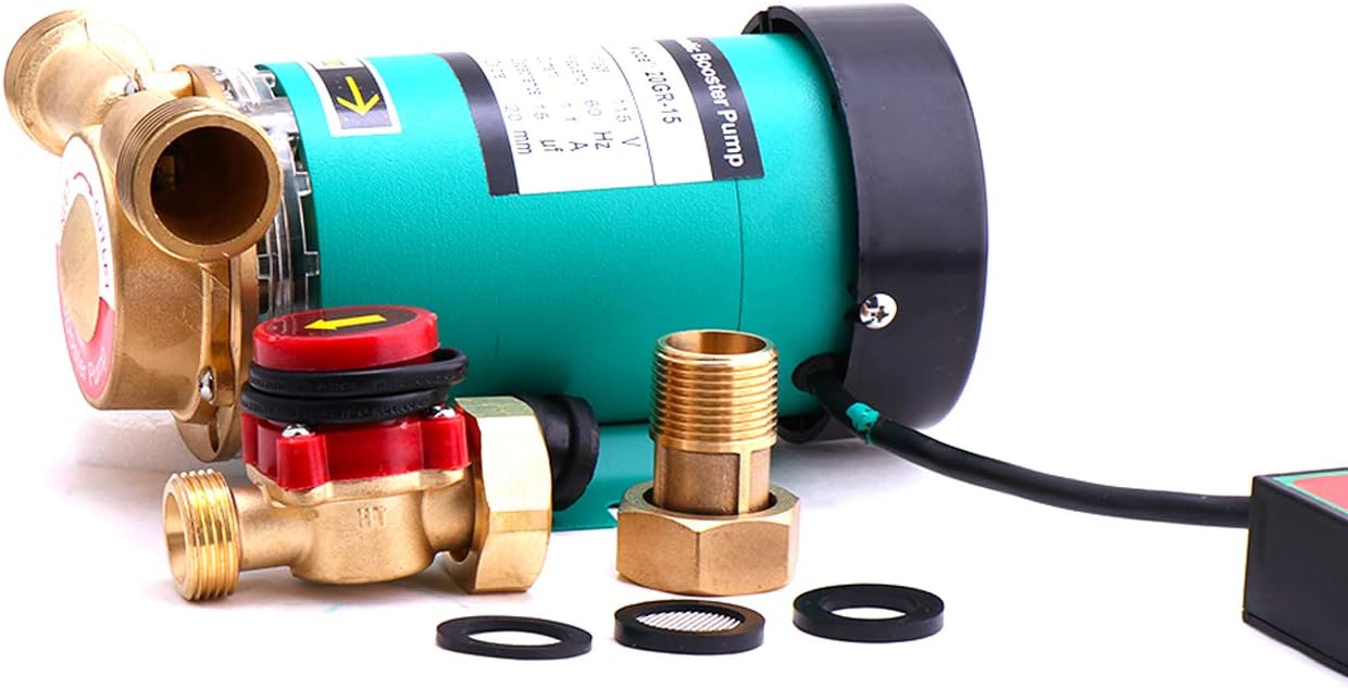 ZHKUO Water Pump 120W 1 inch Outlet Water Pressure Booster Pump for Home 21.75PSI Automatic Shower Pressure Booster with Water Flow Switch Household Booster Pump