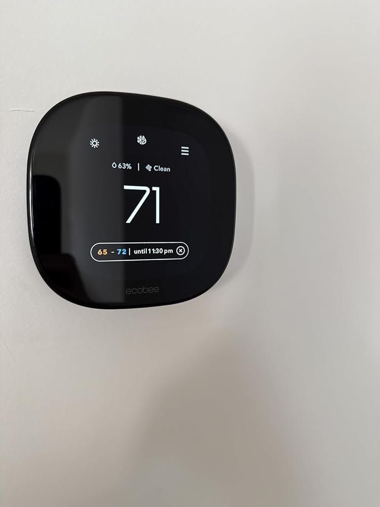 ecobee Smart Thermostat Premium with Smart Sensor and Air Quality Monitor - Programmable Wifi Thermostat - Works with Siri, Alexa, Google Assistant