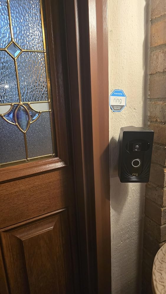Anti-Theft Doorbell Mount with Inclined Plate and Angle Mount, Compatible with Ring/Blink Wireless Camera, 0-70° Angle Adjustment, for Home Apartment Office Hotel(Not Include Doorbell)
