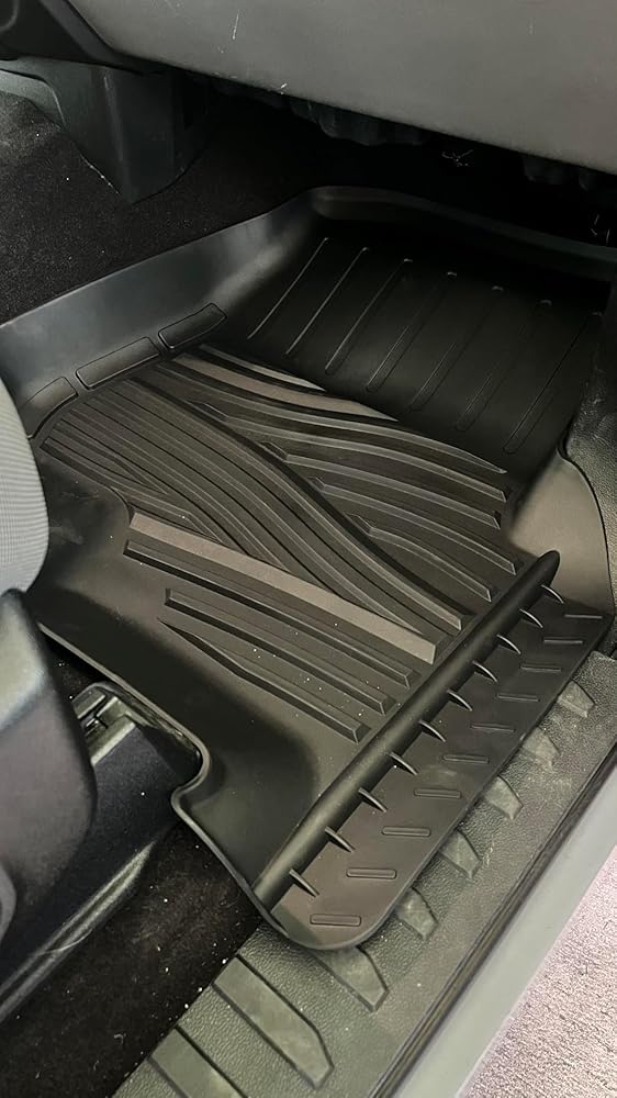 YHTAUTO Automotive Floor Mats Replacement for 2015-2024 Ford F-150 F150 SuperCab & SuperCrew All Weather Car Mats Custom Fit TPE Liners Front Seat, Waterproof Anti-Slip Odorless Car Mats Black