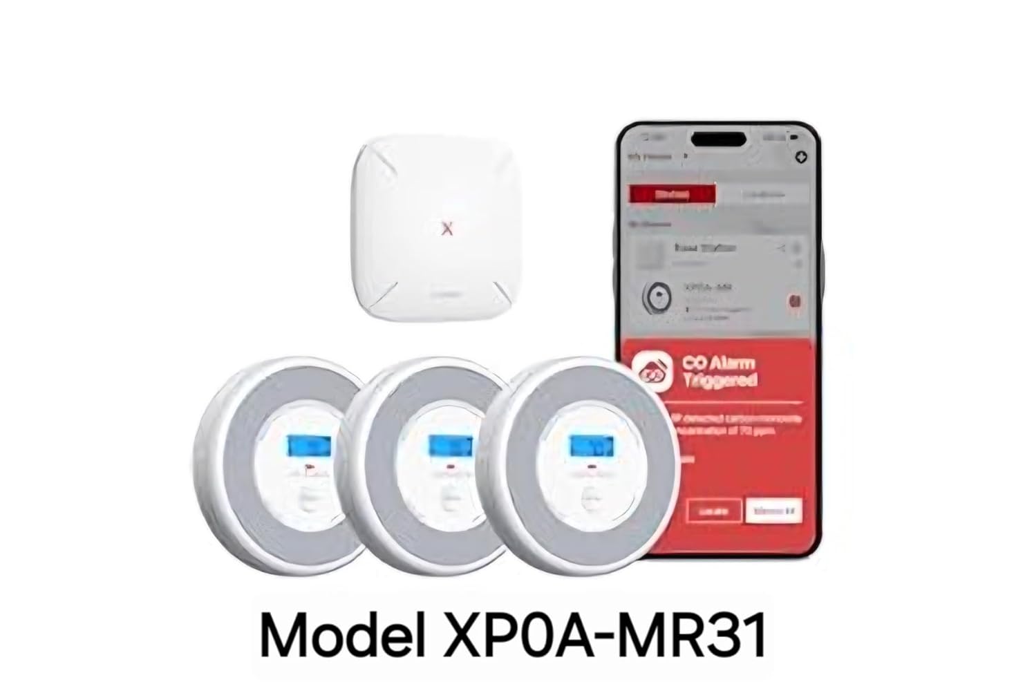 X-Sense Combination Smoke and Carbon Monoxide Detector with Voice Location, Interconnected Smoke Detector Carbon Monoxide Detector Combo with Base Station (Included), Model XP0A-MR31