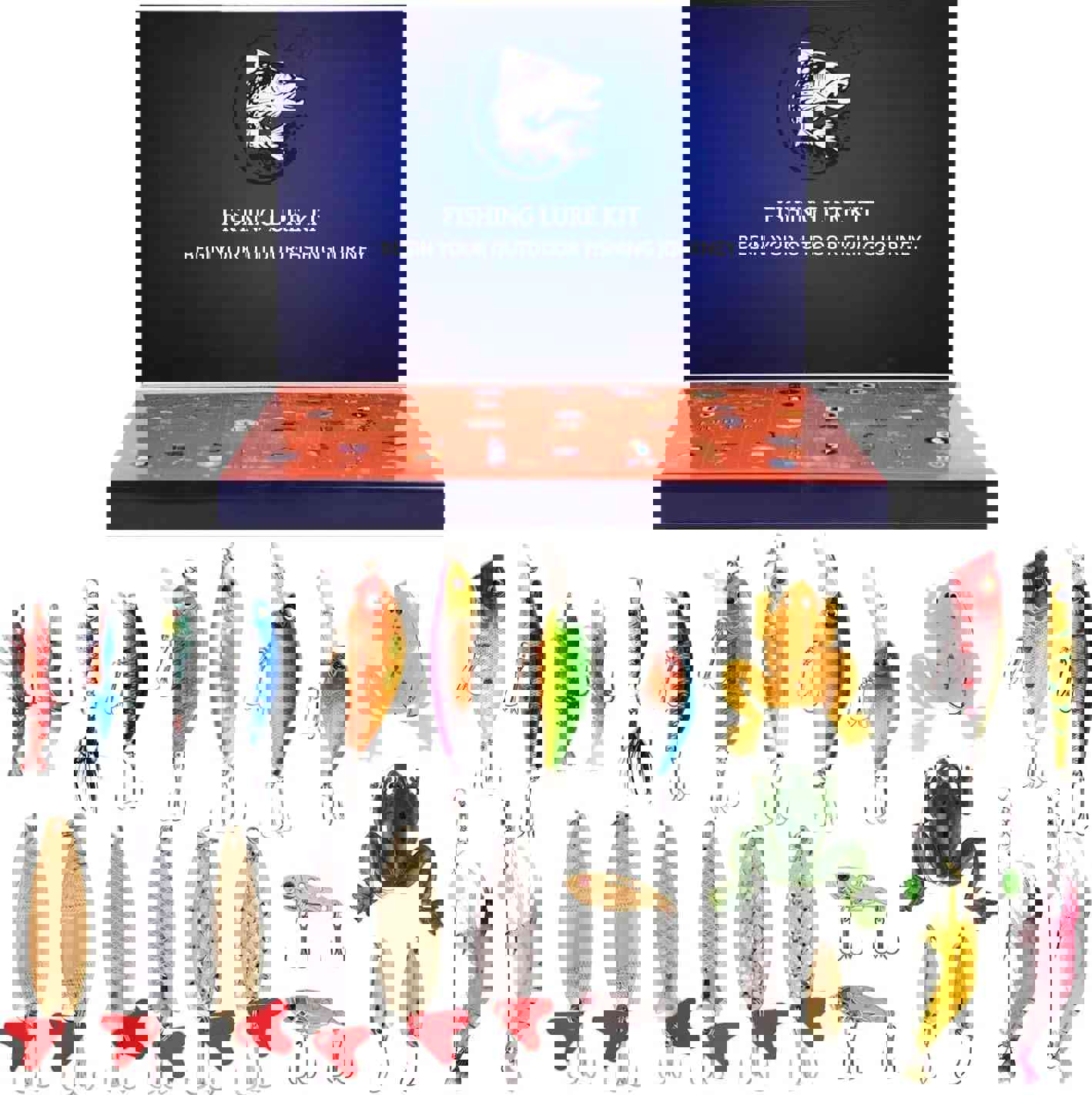 Fishing Lures Kit for Freshwater and Saltwater, Ideal Gifts of Fishing Gear Set for Fishing Lovers Both Kids & Adults