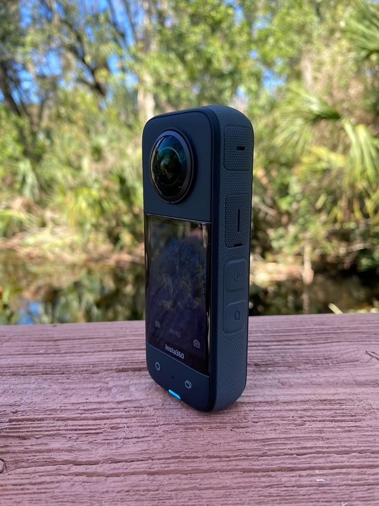 Insta360 X3-360 Action Camera with 5.7K 360 Active HDR Video, 4K Single-Lens Camera, Waterproof, FlowState Stabilization, 2.29" Touchscreen, AI Editing, for Motorcycle, Wintersports and Vlogging