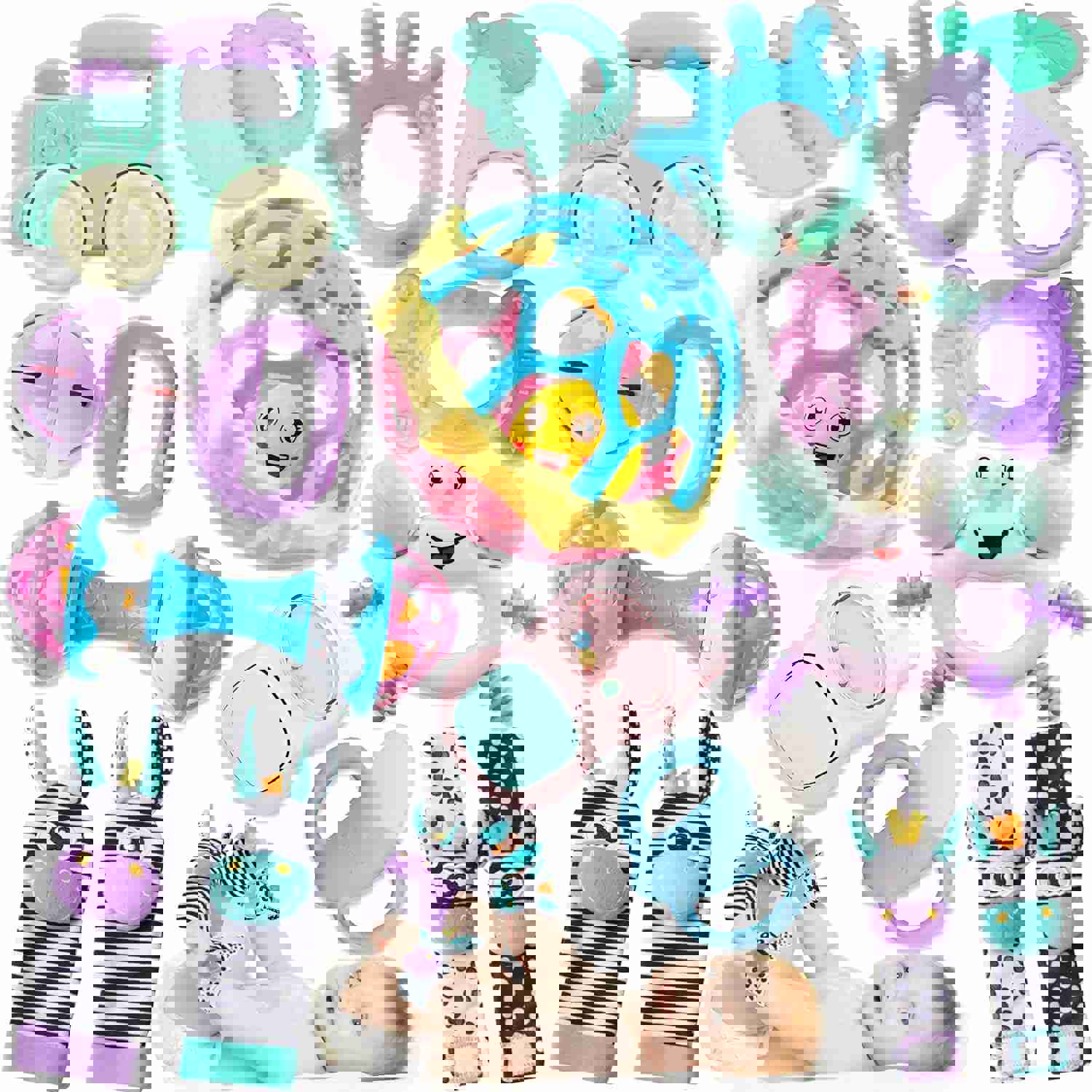 Baby Rattles 0-6 Months: Baby Toys Rattles for Babies 6-12 Months Infant Toys 0-3 Months Newborn Toys Teething Toys 3-6 Months - Baby Rattle Socks Baby Gifts for Boy Girl