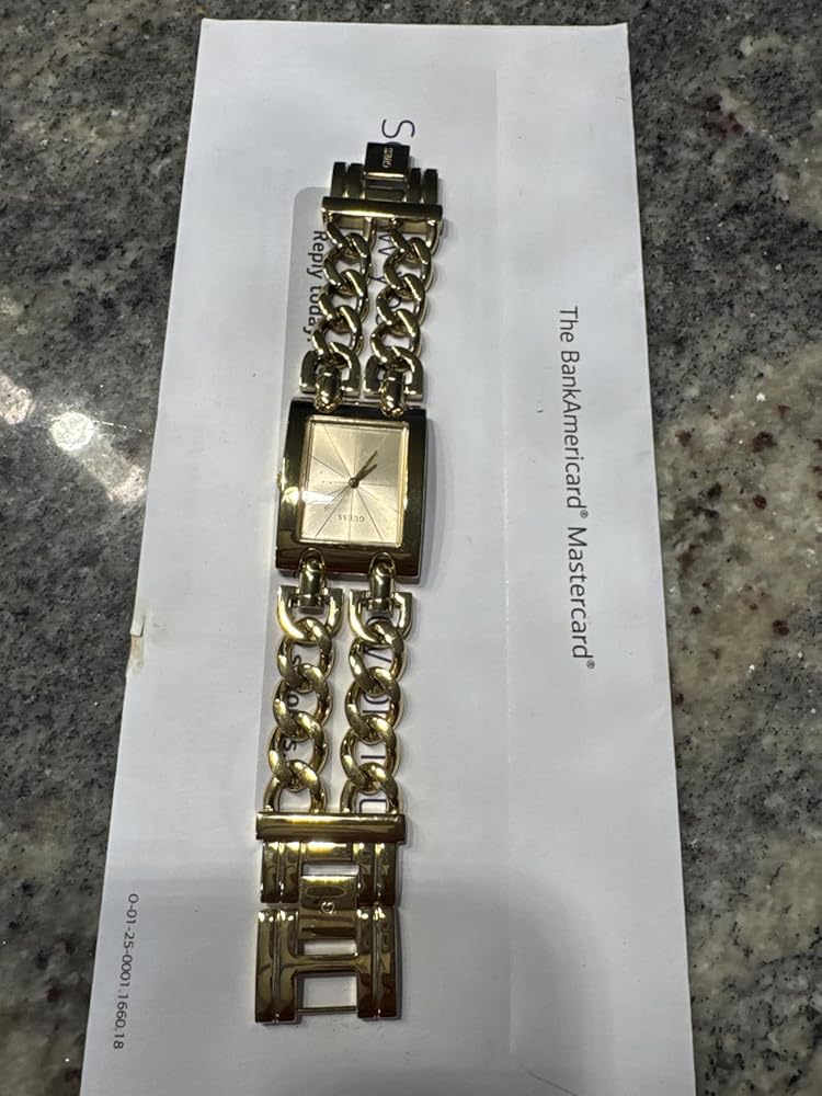 GUESS Women's Silver-Tone Multi-Chain Bracelet Watch