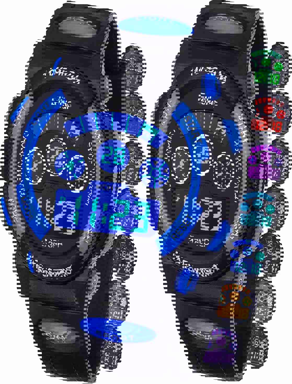 Edillas Kids Watches Boys Digital, 7 Colors LED Lights 50M Waterproof Wristwatches for Children Students Teenagers Sport Outdoor Multifunctional with Stopwatch/Alarm Ages 7-15