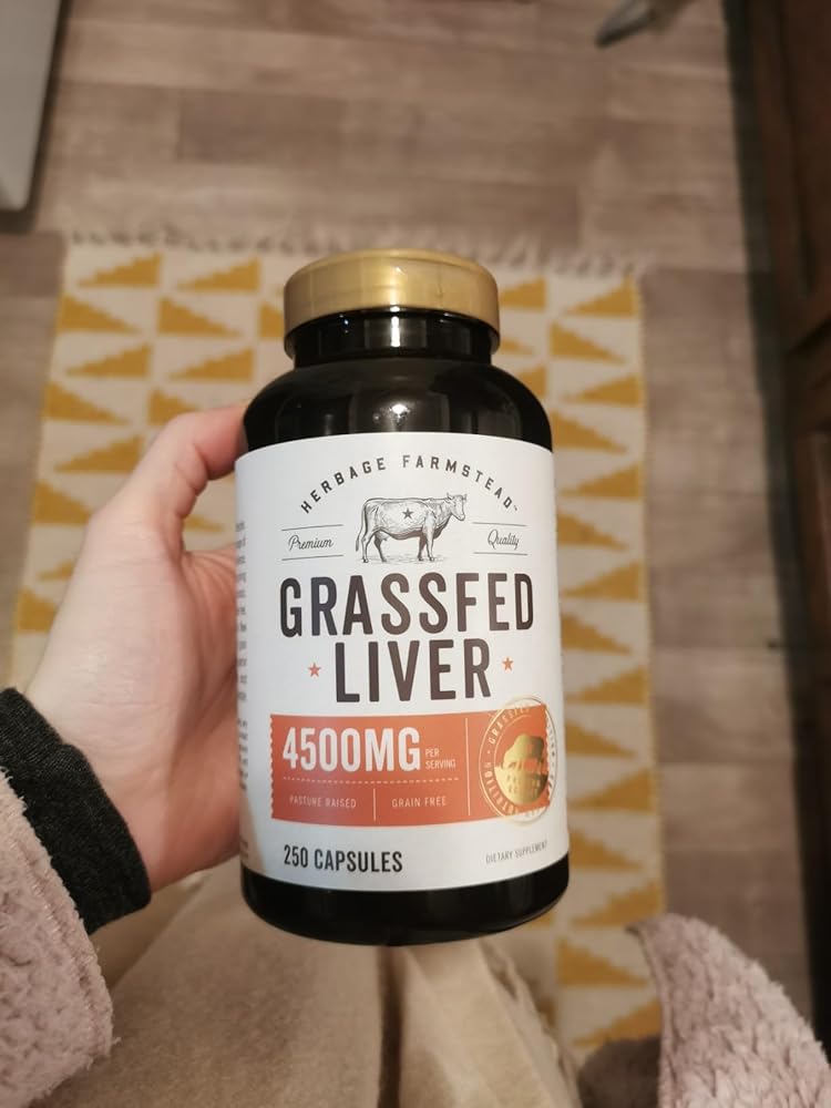 Carlyle Grass Fed Beef Liver Capsules 4500mg | 250 Count | Desiccated Supplement | Non-GMO, Gluten Free | by Herbage Farmstead
