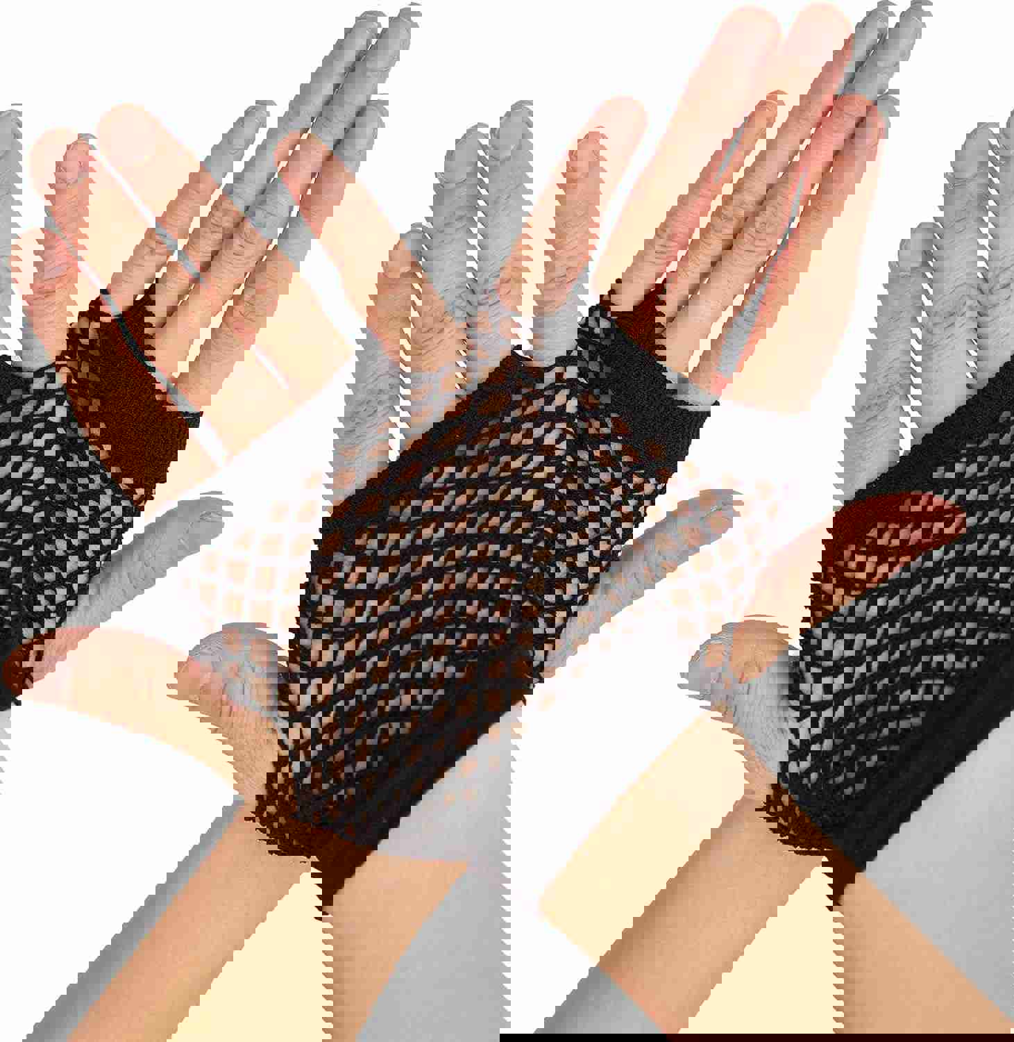 Short Fishnet Gloves Fingerless For Women Fish Net Mesh Emo Goth 80s Scene Accessories