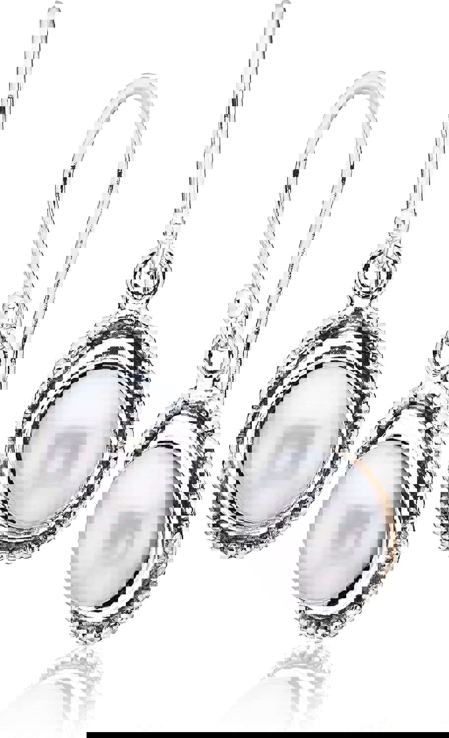 JEAN RACHEL JEWELRY 925 Sterling Silver Dangle Earrings for Women with Freshwater Pearl - Wire Wrap & Beads Vintage Design - Hypoallergenic, Lead & Nickel Free - Artisan Handcrafted Statement Earrings