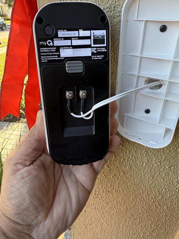 myQ Smart Garage Door Video Keypad Wired Power Adapter Kit-Works with Chamberlain, LiftMaster and Craftsman openers, White