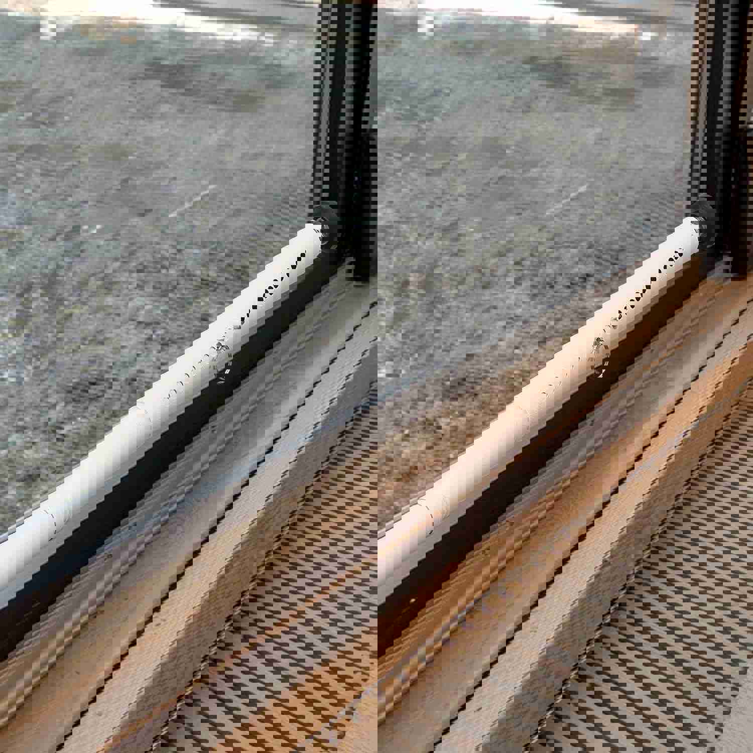 Sliding Door Lock,17" - 51" Sliding Door Security Bar Heavy Duty Sliding Glass Patio Door Security Bar Window Security Bar Inside Childproof Adjustable Interior White