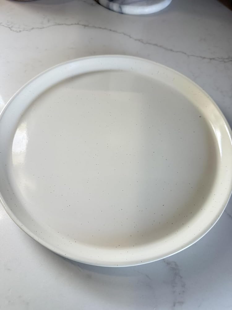 AmorArc Ceramic Dinnerware Sets for 4, 12 Pieces Handpainted Plates and Bowls Set with Rustic Terracotta Underside, Scratch Resistant Stoneware Dishes Set, Dishwasher & Microwave Safe, Beige