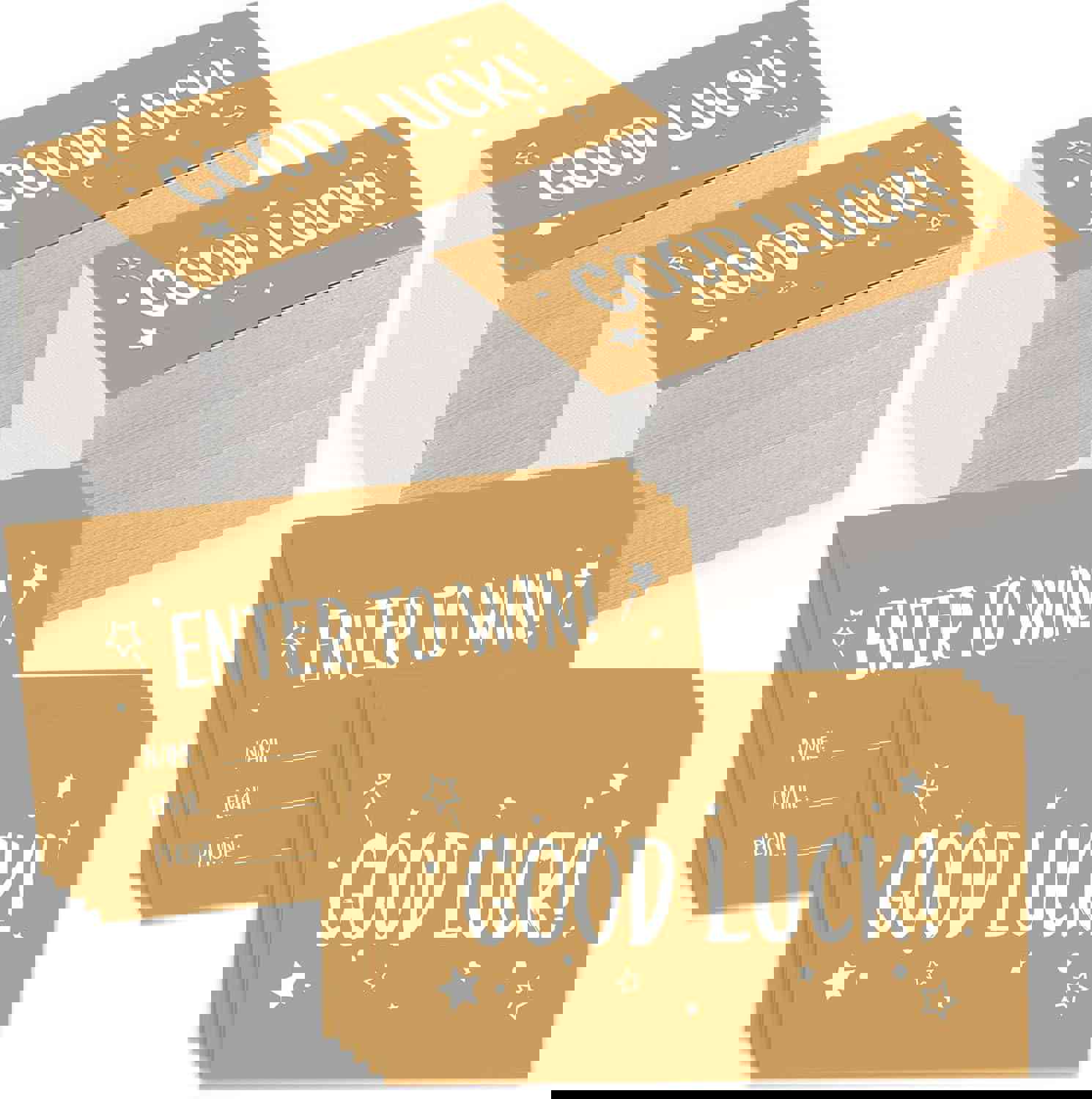 ABURRORI 600 Pcs Classic Enter to Win Raffle Tickets Cards 3.5 x 2 Inch Entry Form Ticket Cards for Contest, Auction, Raffles, Ballot Box with Space for Name, Email Address Phone Number Fields (600)