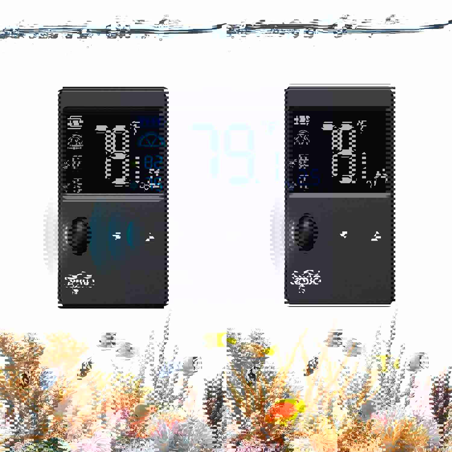Aquarium Thermometer Digital with Motion Sensor for Glass Tank, Aquariums Temperature Gauge with Alarm, Fishtank Thermometer Calibrated LCD Display, Accurate to ±1℉, Suitable for Aquatic, Betta