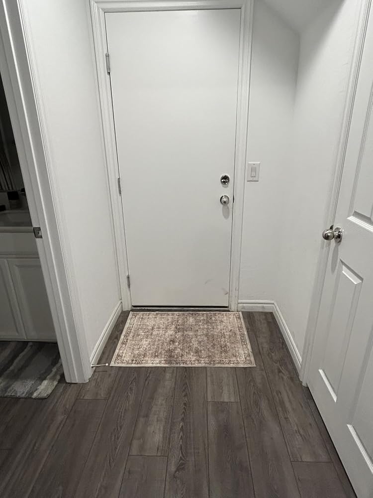 6x9 Area Rugs Living Room Rug: Washable Vintage Soft Non Slip Rug Low Pile Indoor Floor Large Carpet Retro Distressed Rugs for Bedroom Under Dining Table Home Office(Brown, 6'x9')