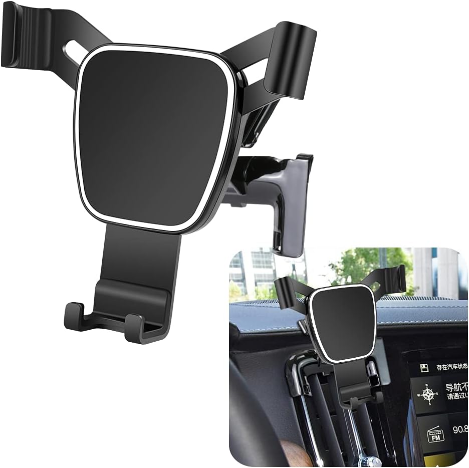 musttrue LUNQIN Car Phone Holder for 2017-2025 Volvo S90 Auto Accessories Navigation Bracket Interior Decoration Mobile Cell Phone Mount