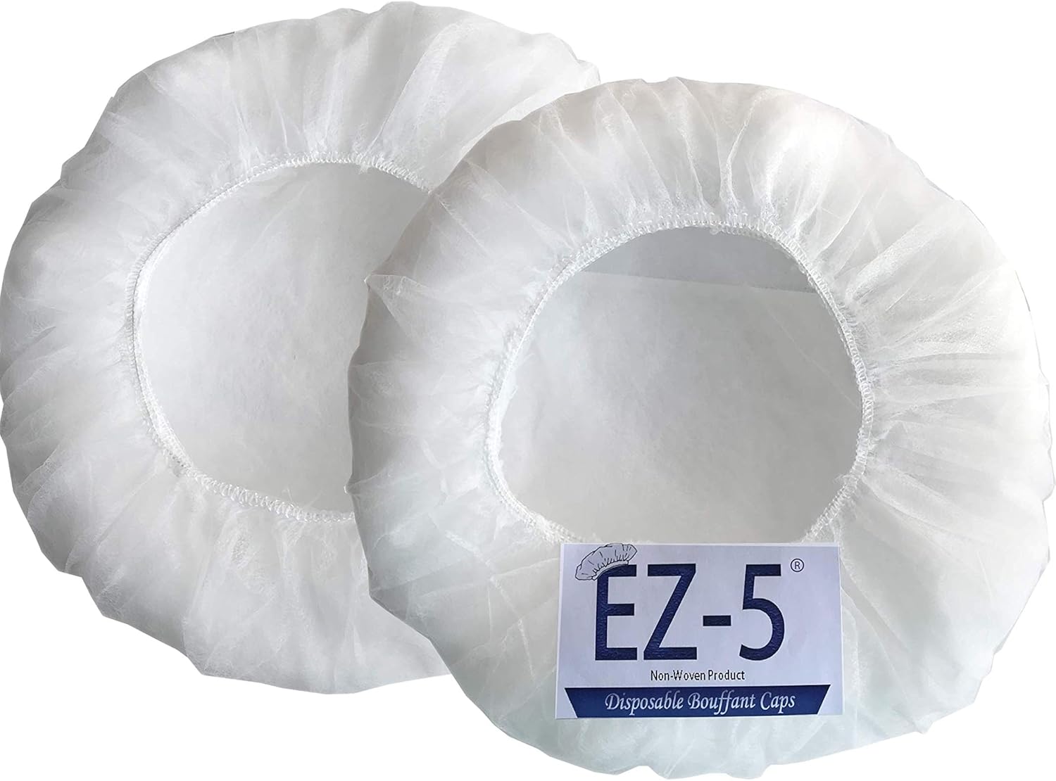 100 PCS-24 inch, Disposable Bouffant (Hair Net) Caps, Spun-Bounded Poly, Hair Head Cover Net, Non-Woven, Medical, Labs, Nurse, Tattoo, Food Service, Health, Hospital White