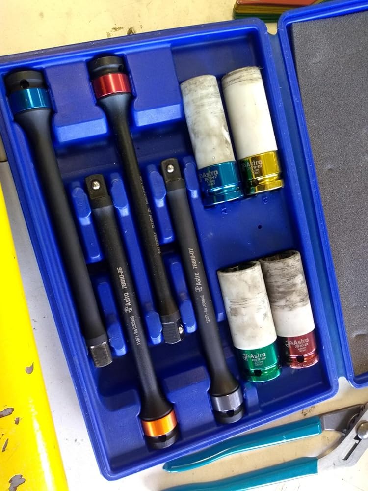Astro Pneumatic Tool 78818 8-Piece Torque Limiting Extension And Protective Impact Socket Combo Set