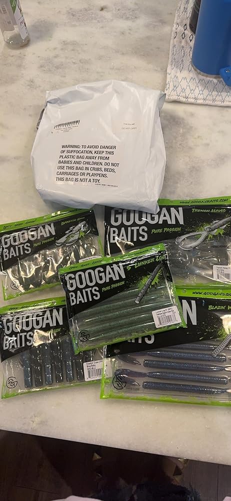 Googan Squad Baits Sampler – Soft Plastic Lure Kit for Bass Fishing – Includes Bandito Bug, Blazin’ Worm & More – Freshwater & Saltwater Compatible