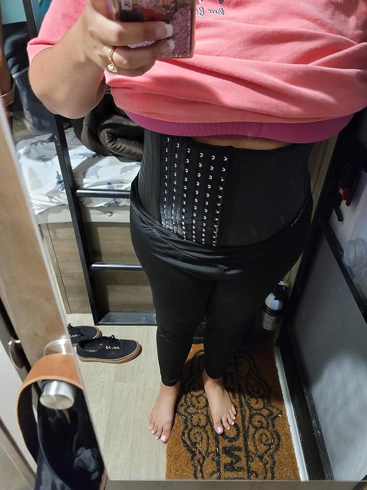 ECOWALSON Waist Trainer for Women Corset Cincher Body Shaper Girdle Trimmer with Steel Bones Extender