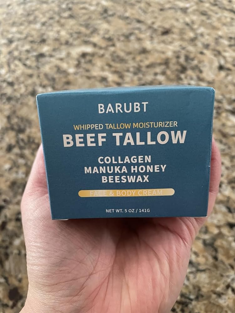 Beef Tallow Collagen Manuka Honey Beeswax, Natural Beef Tallow Moisturizer for Skin, 7 in 1 Grass-fed Tallow and Manuka Honey Cream for Face, Body