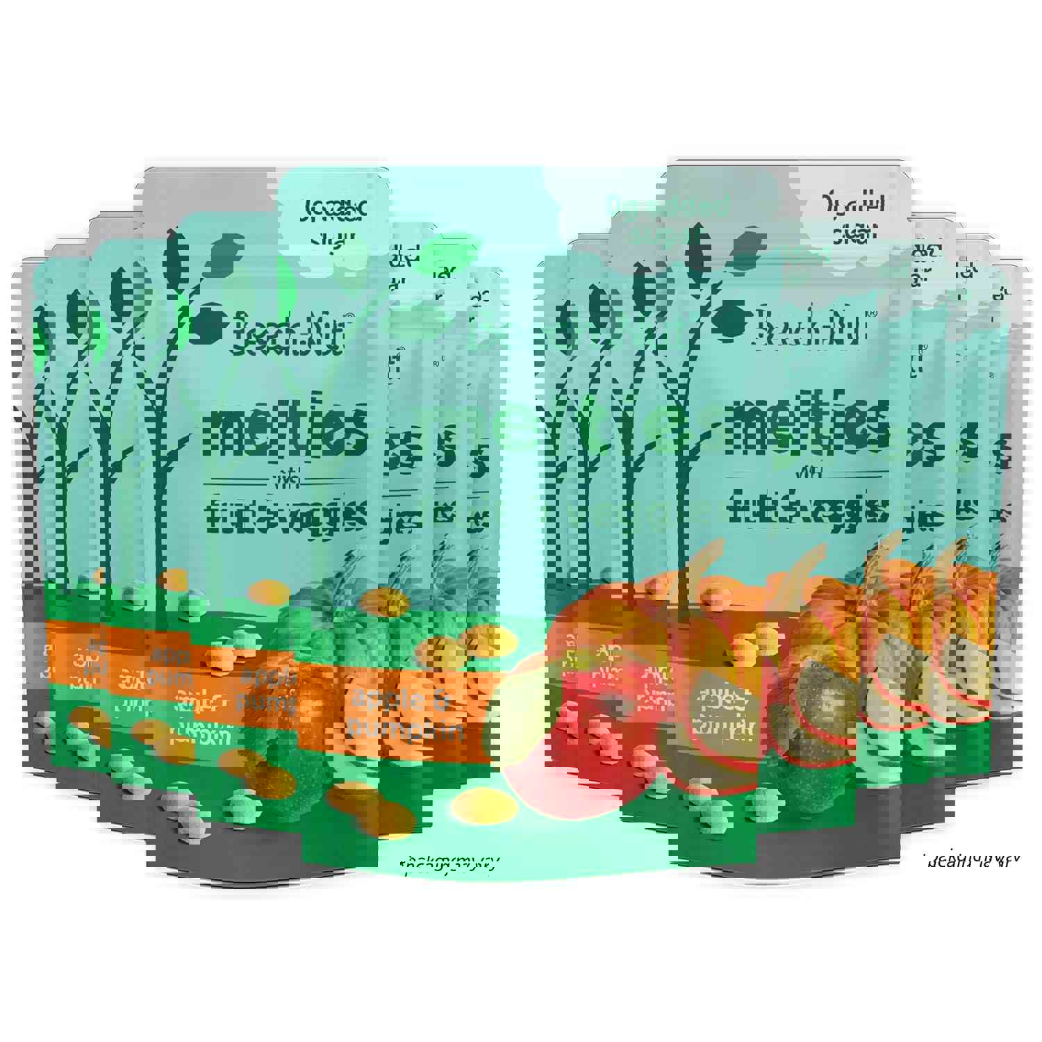 Beech-Nut Melties Baby & Toddler Snack Melts, Apple Pumpkin, 1 oz (7 Pack)