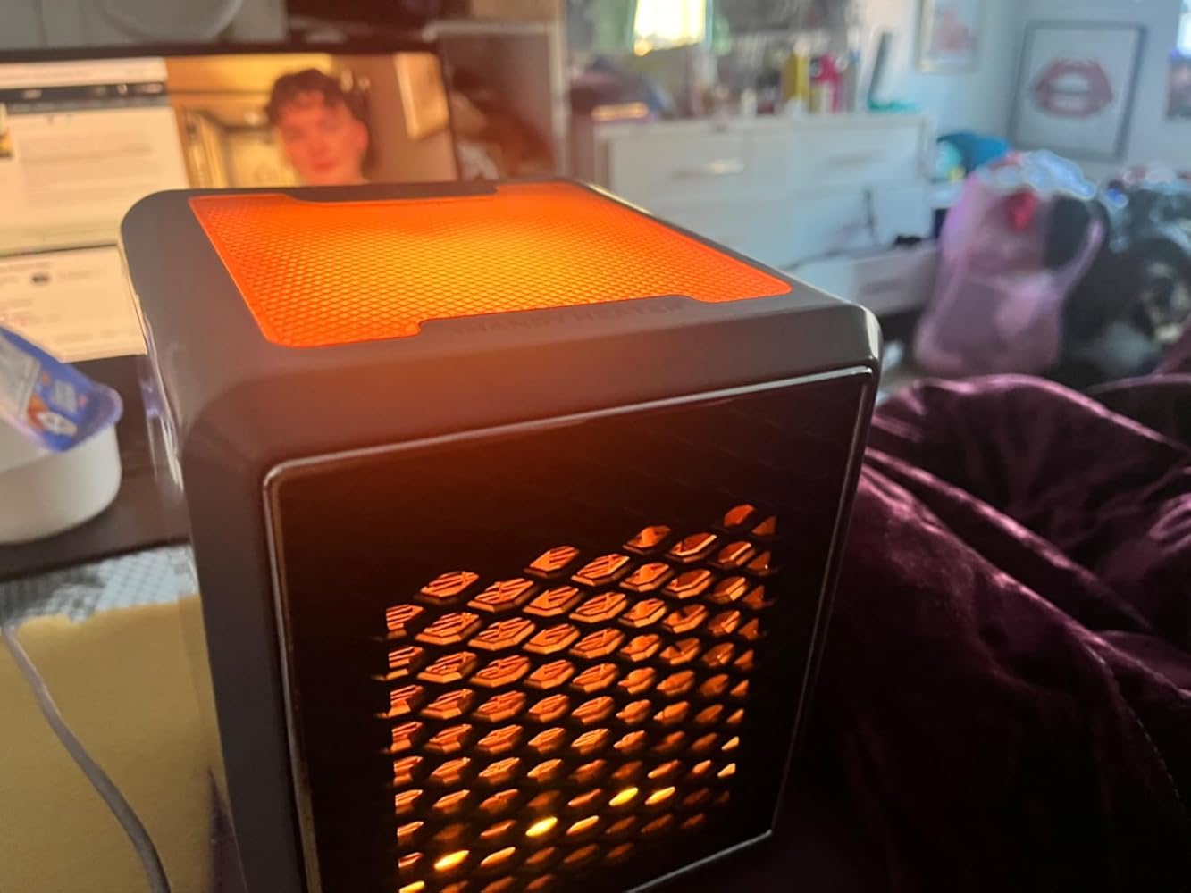 Ontel Handy Heater Turbo Wall Outlet Small Space Heater with Adjustable Thermostat, Programmable 12-Hour Timer, Auto Shut Off - Quiet, Space-Saving, Ceramic (Packaging May Vary)