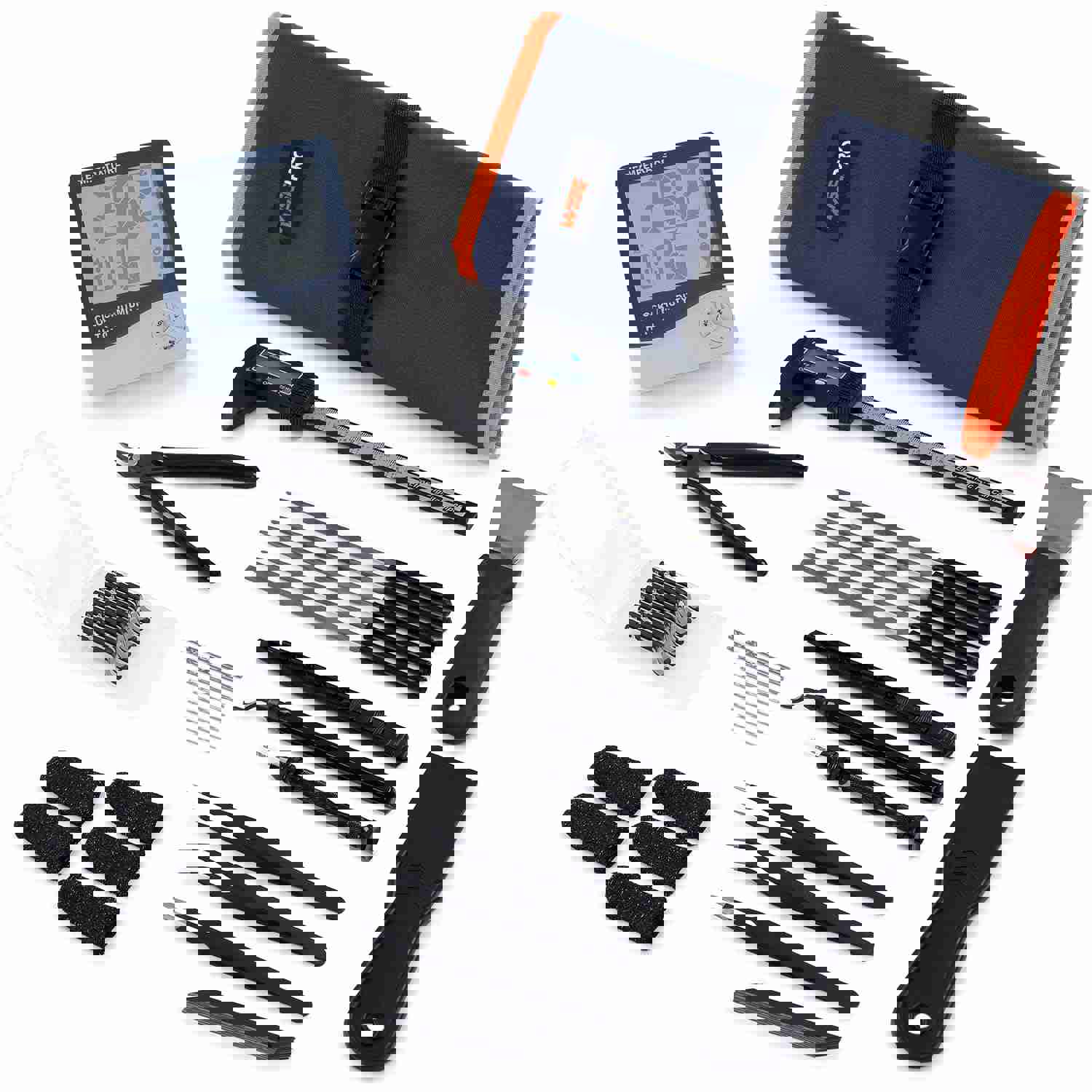 52PCS 3D Printing Tool Kit, 3D Printer Accessories Kit Includes Deburring Tool, Sanding Kit, Scraper, Caliper, hygrometer &amp; therommeter and Bag, 3d Printer Tool Kit for Removing, Triming and Finishing