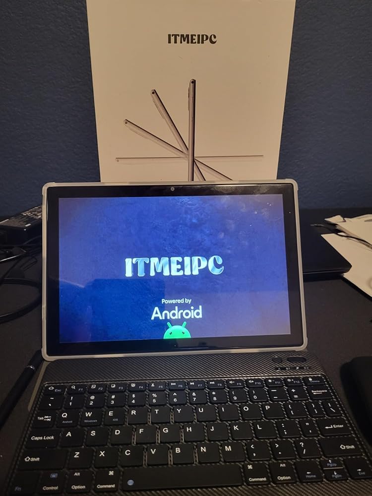 ITMEIPC Tablet, Android 14 Tablet with 12GB (4+8) RAM 128GB ROM, Octa-Core Processor Tablets with Keyboard, Mouse, 10.1 Inch 1280 * 800 IPS Touch Screen, Dual Camera, WiFi 6, BT 5.4, 6000mAh Battery