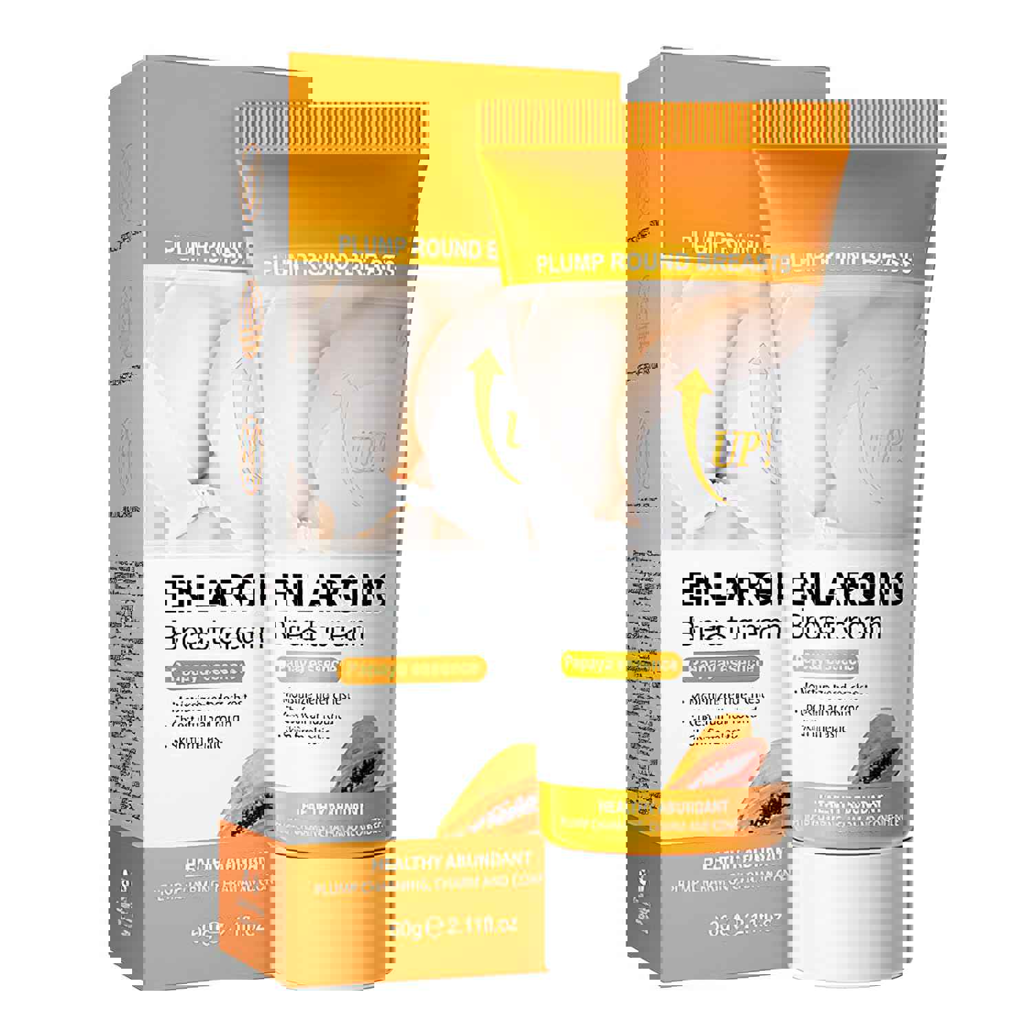 Breast Enhancement Cream, Natural Breast Enlargement Cream, Firms, Plumps and Lifts Your Breasts and Improves Sagging Breasts, for All Skin Types, 60 g/2.11 Fl Oz