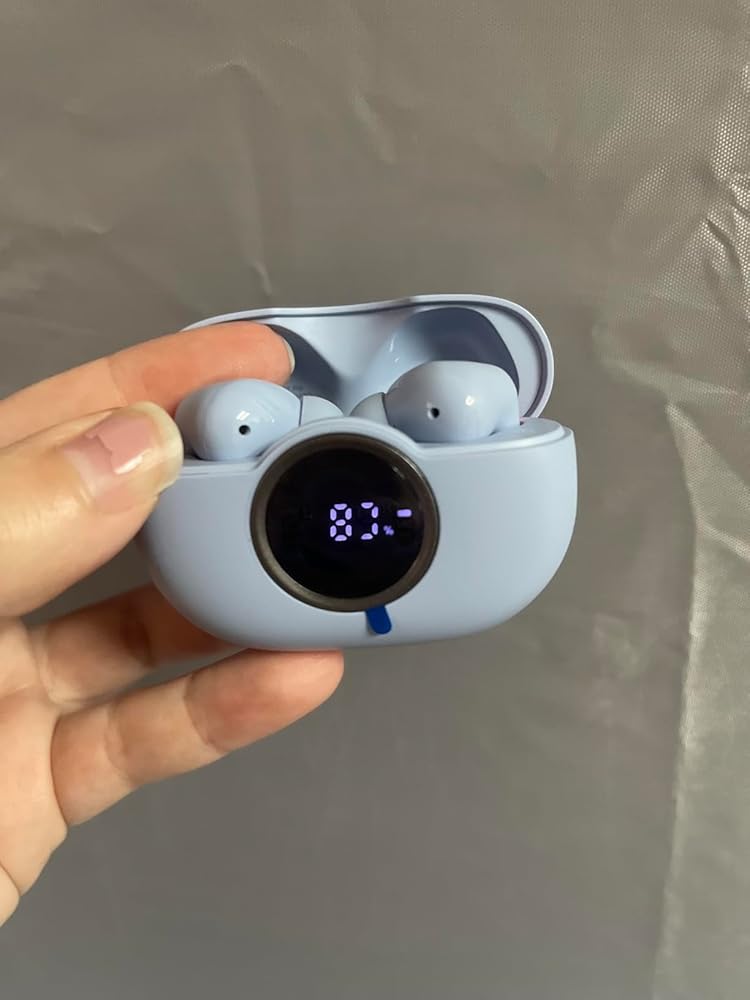Wireless Earbuds Bluetooth Headphones, 2025 Ear buds Deep Bass Hi-Fi Stereo, 4 ENC Noise Cancelling Mic, USB Fast Charging in-Ear Earphones, IP7 Waterproof Workout Sport for Laptop Pad Android iOS