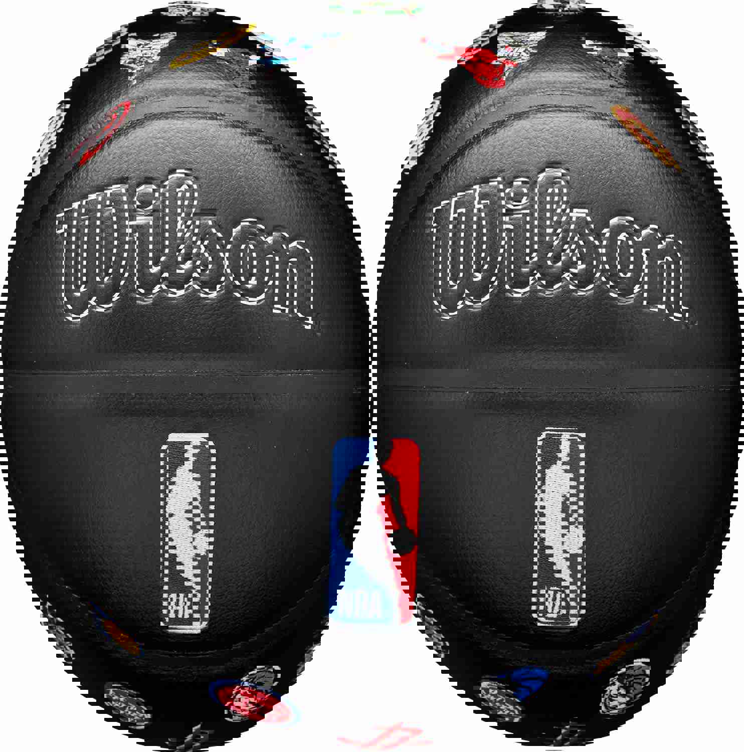 WILSON NBA All Team Premiere Basketball - Black/Multicolored, Size 7-29.5&amp;#34;