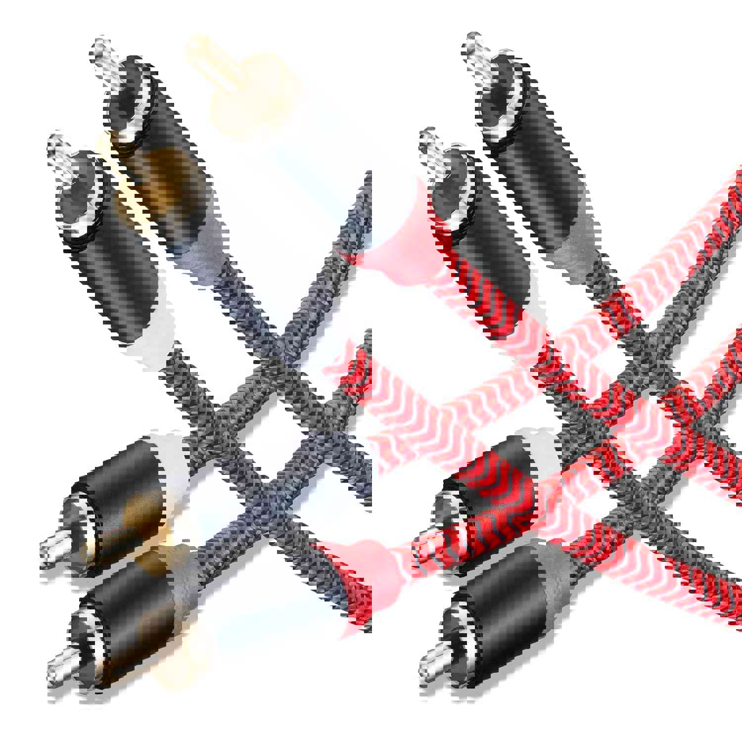 RCA Cable 3Ft,2Rca Male to 2-Rca Male Audio Stereo Subwoofer Cable [Hi-Fi Sound] Nylon-Braided Auxiliary Audio Cord for Home Theater, HDTV, Amplifiers, Hi-Fi Systems,Speakers and etc(3Ft/1M)