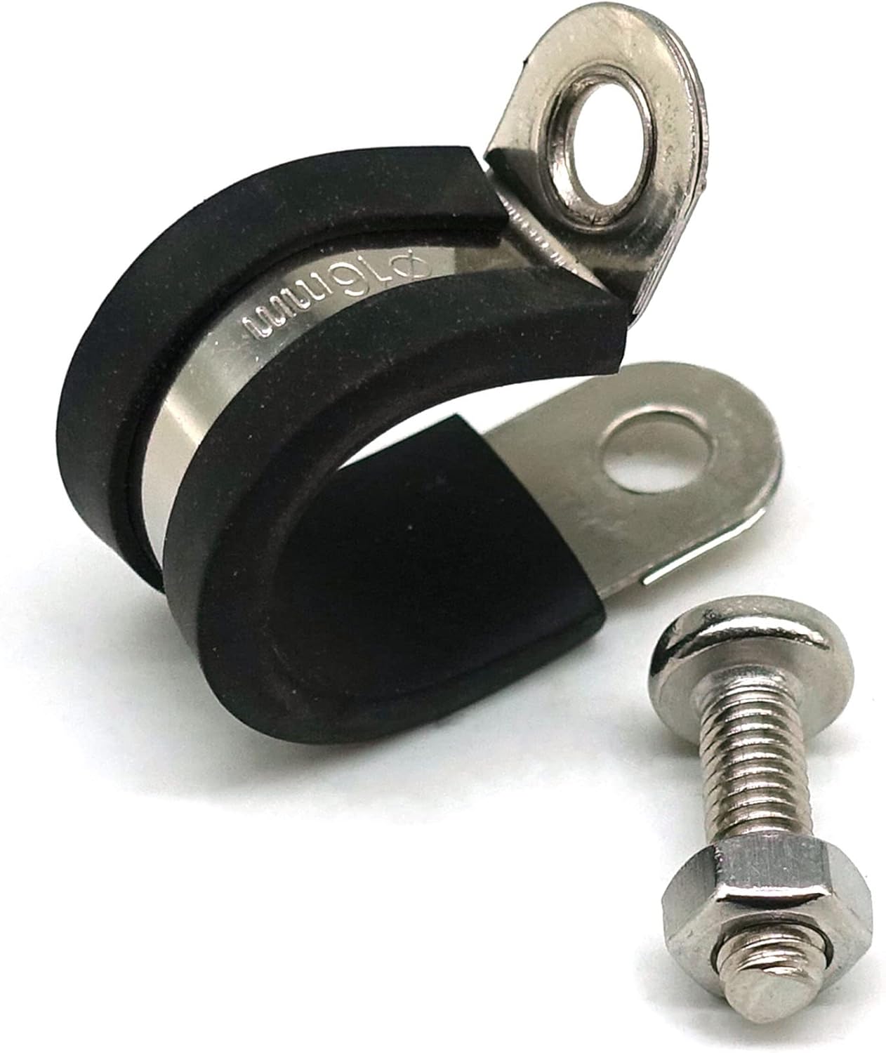 SANTIE 5-Pack 5/16&amp;#34; ID Cable Clamps - Snug-Fit Vibration-Damping Loop Clamp in 304 Stainless Steel with Rubber Cushion