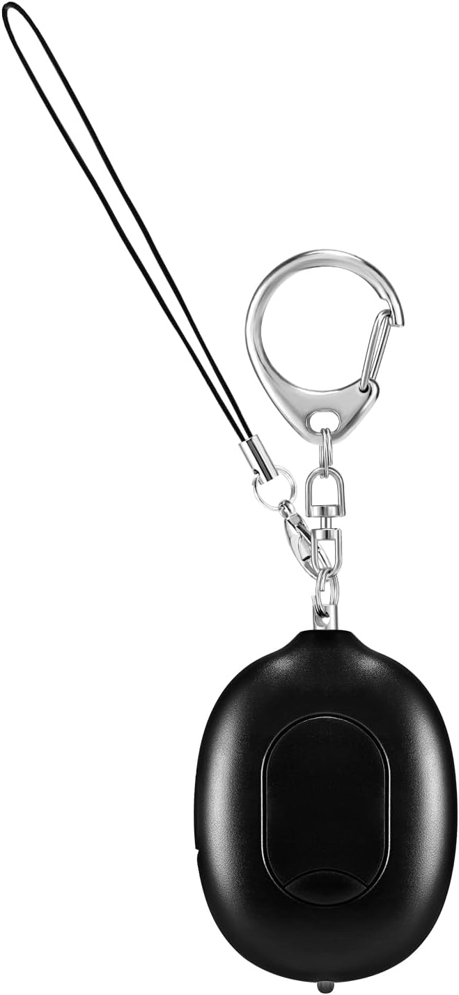 Door Alarms When Opened, Hotel Door Stop Alarm, 3-in-1 Travel Personal Alarm Keychain for Women Self Defence, Luggage Anti-Theft, Door Handle Stopper Doorstop Alarm, College Girl Dorm Essentials