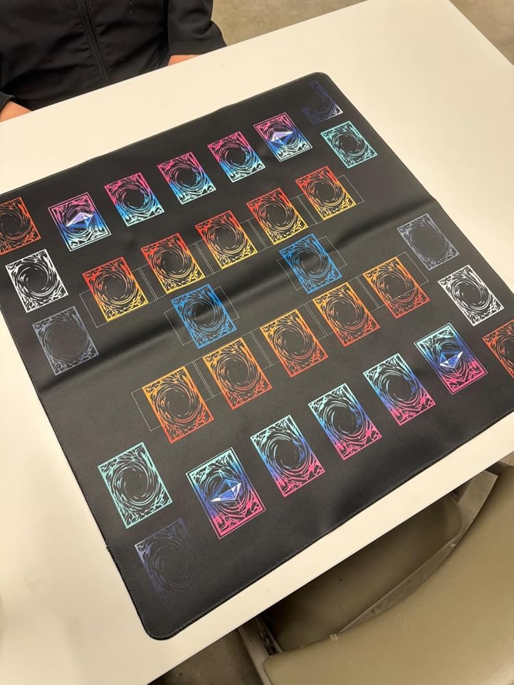 Stitched for Yugioh Playmat, 2-Player,Free Counters*2 &amp;amp; Storage Bag Master Rule Duel Field Zones, Large Card Game Mat, Original Art Designs &amp;amp; Accessories (Basic)