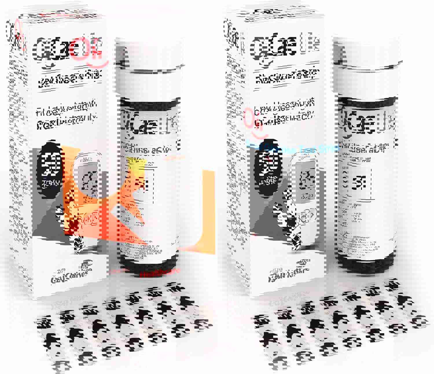 Oh?Care Lite Blood Glucose Test Strips (50pcs) - Diabetic Test Strips Calibrated for Oh?Care Lite Blood Sugar Testing Monitor/Glucometer - Affordable Diabetic Supplies by ijCare (1)