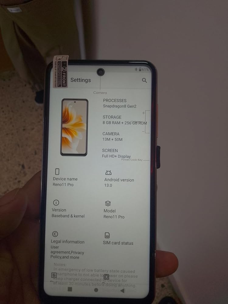 VIVAHHX Unlocked Phone Reno 11 Pro 8GB+256GB Unlocked Android Phone 50MP+13MP Unlocked Cell Phone 6000 mAh Large Battery Camera Smartphone 5G Dual SIM (Pearl White2)