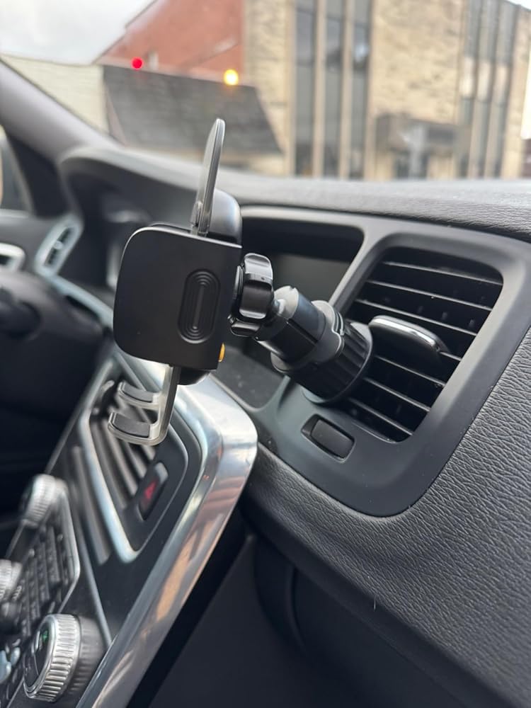 Lamicall Car Phone Holder Vent - Upgraded Spring Loaded Hook [Big Phone Friendly] Air Vent Cell Phone Holders for Your Car Mount Automobile Hands Free Cradle for iPhone 16 15 14 13 Pro Max Smartphone